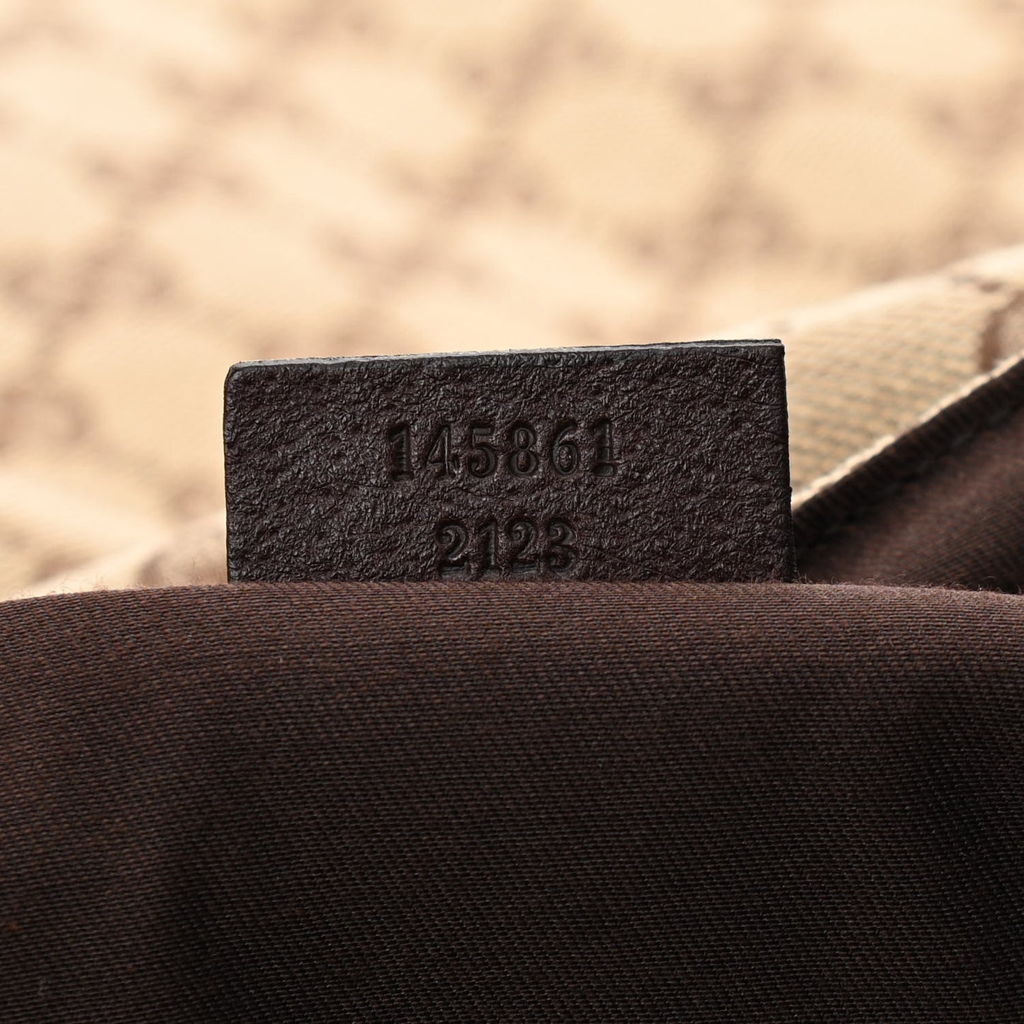 GG Monogram Medium Flap Messenger Bag Beige Dark Brown