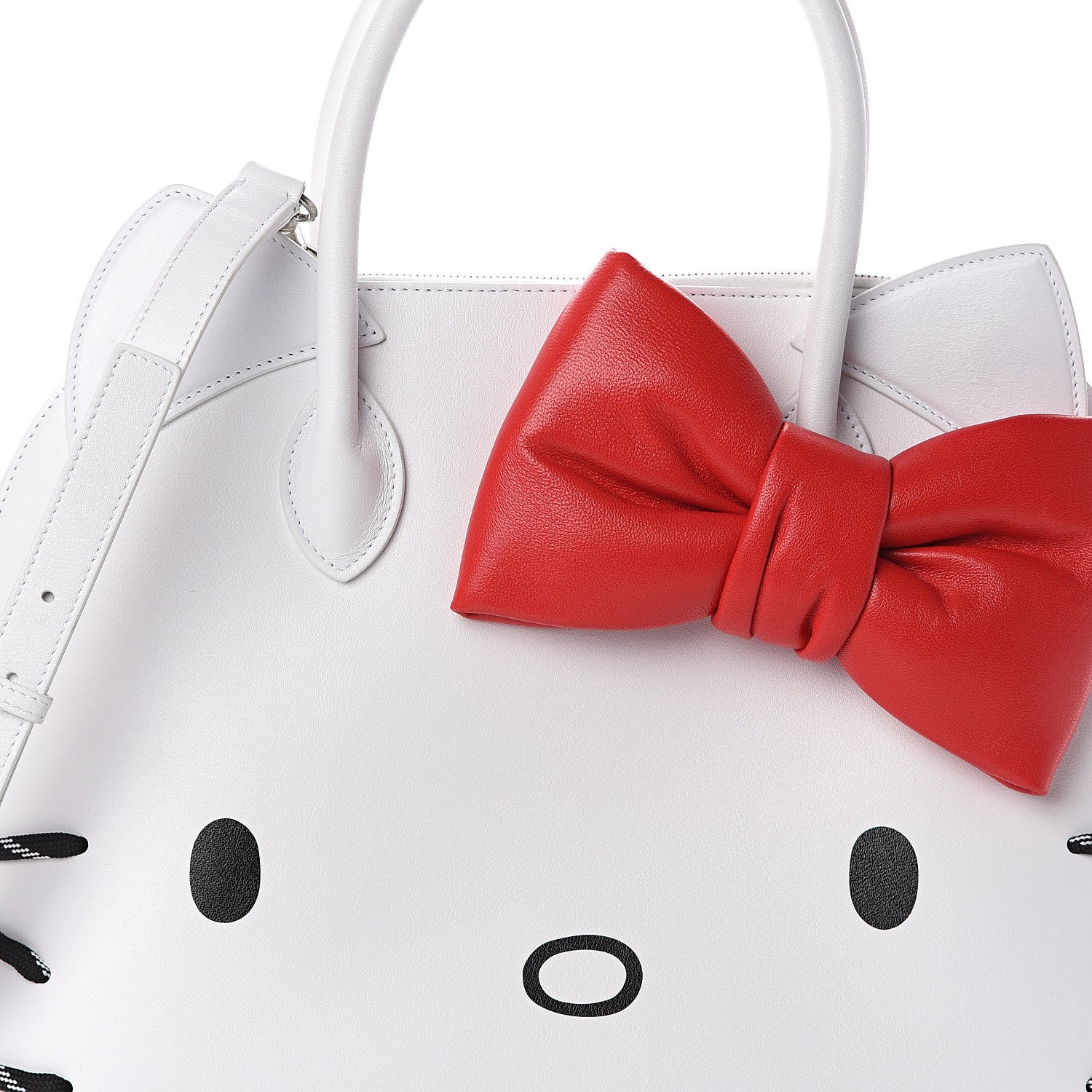Balenciaga Calfskin Hello Kitty M Ville Top Handle Bag Optic White 7 of 9