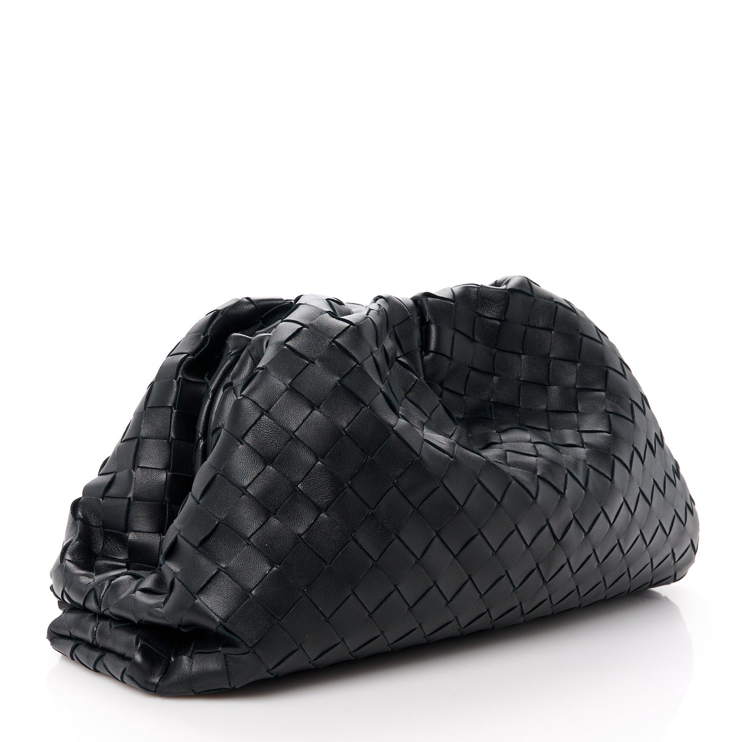 Nappa Maxi Intreccio The Pouch Oversized Clutch Black