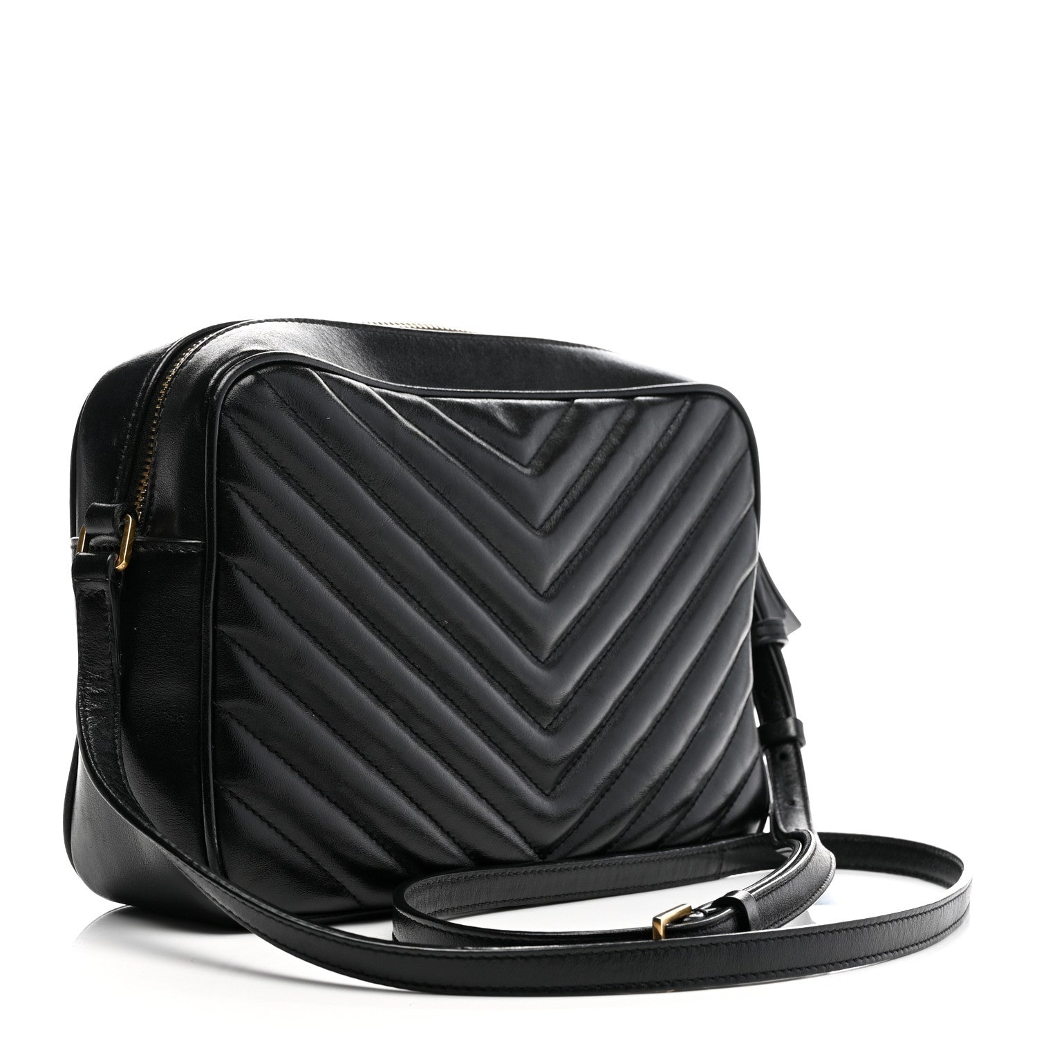 Saint Laurent Calfskin Matelasse Monogram Lou Camera Bag Black 3 of 10