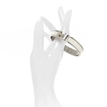 Hermes Enamel Narrow Clic Clac H Bracelet GM White 2 of 6