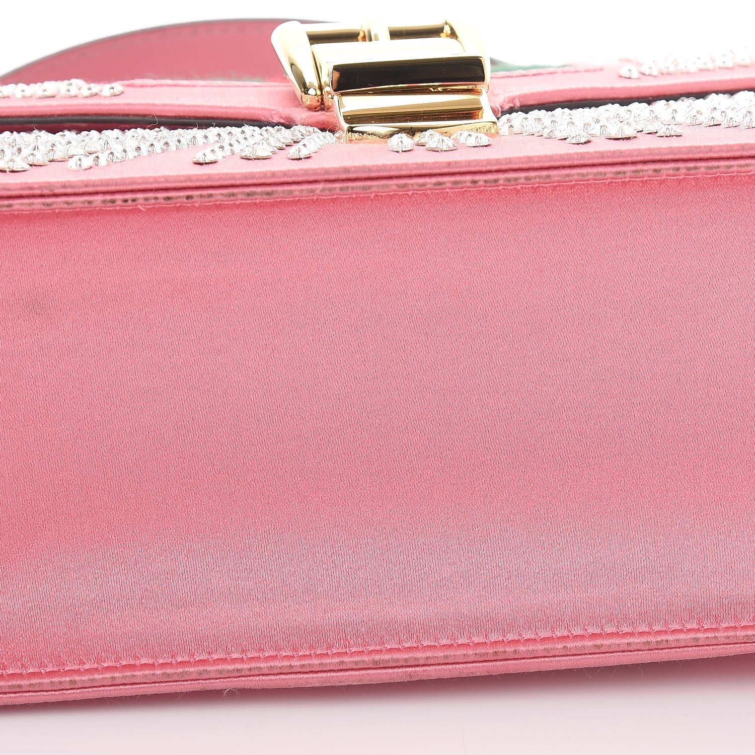 Gucci Satin Crystal Mini Sylvie Top Handle Bag Peony 13 of 14