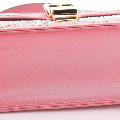 Gucci Satin Crystal Mini Sylvie Top Handle Bag Peony 13 of 14