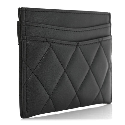 Chanel Pearly Lambskin Quilted Card Holder So Black 3 of 9