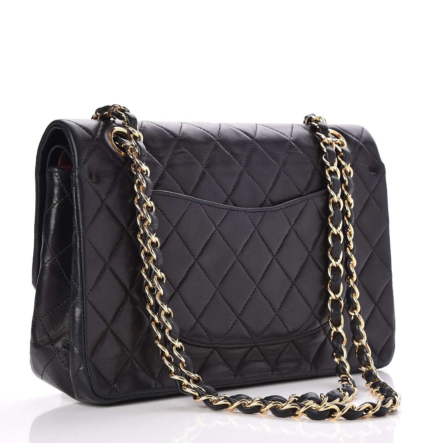 Chanel Lambskin Quilted Medium Double Flap Black 4 of 8