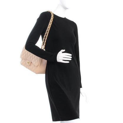 Chanel Caviar Quilted Jumbo Single Flap Beige Clair 3 of 8