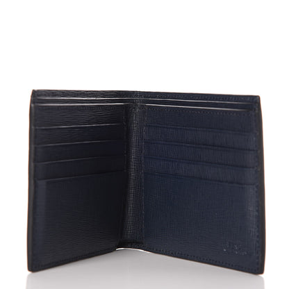 Fendi Vitello Elite Monster Eyes Inlay Bi-Fold Wallet Asfalto Papavero Black 5 of 9