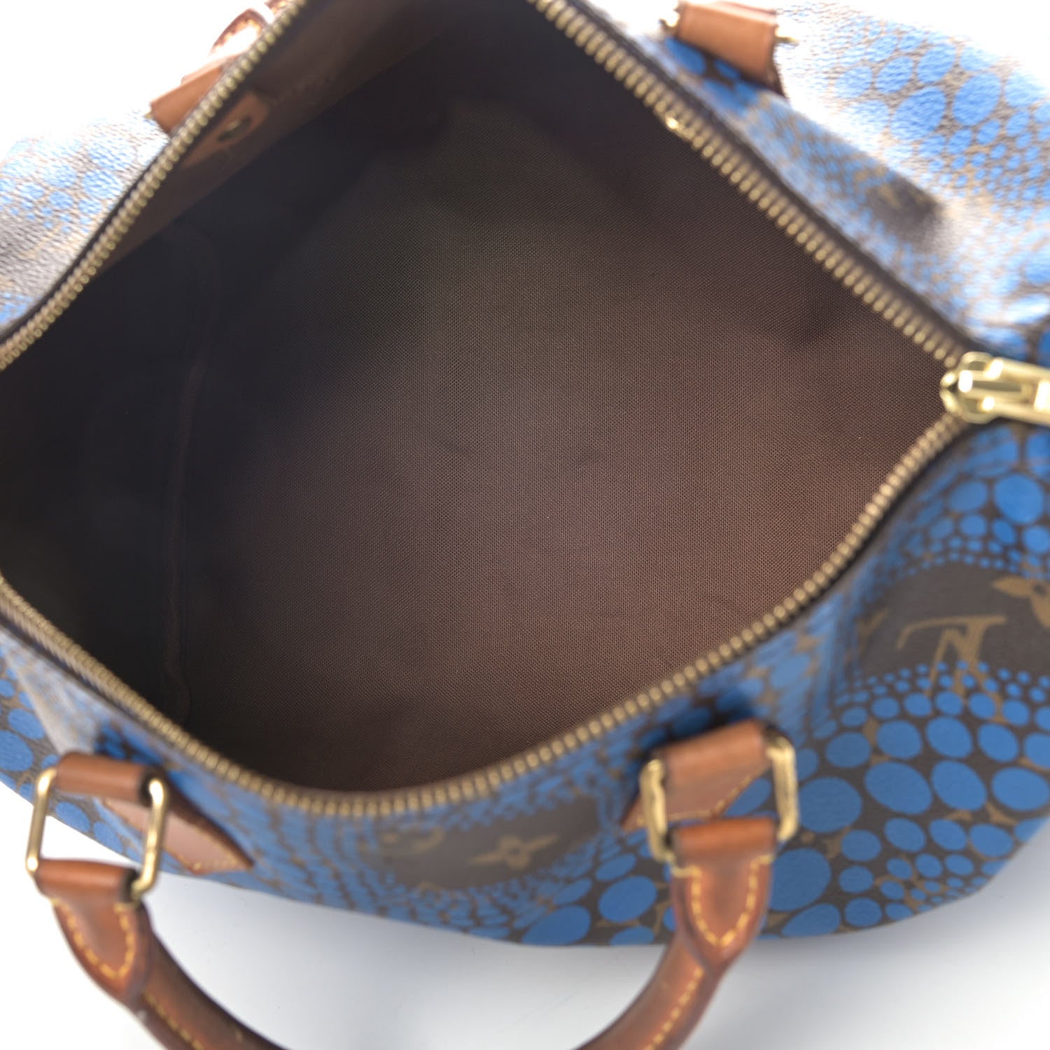 Louis Vuitton Monogram Kusama Town Speedy 30 Blue 4 of 17