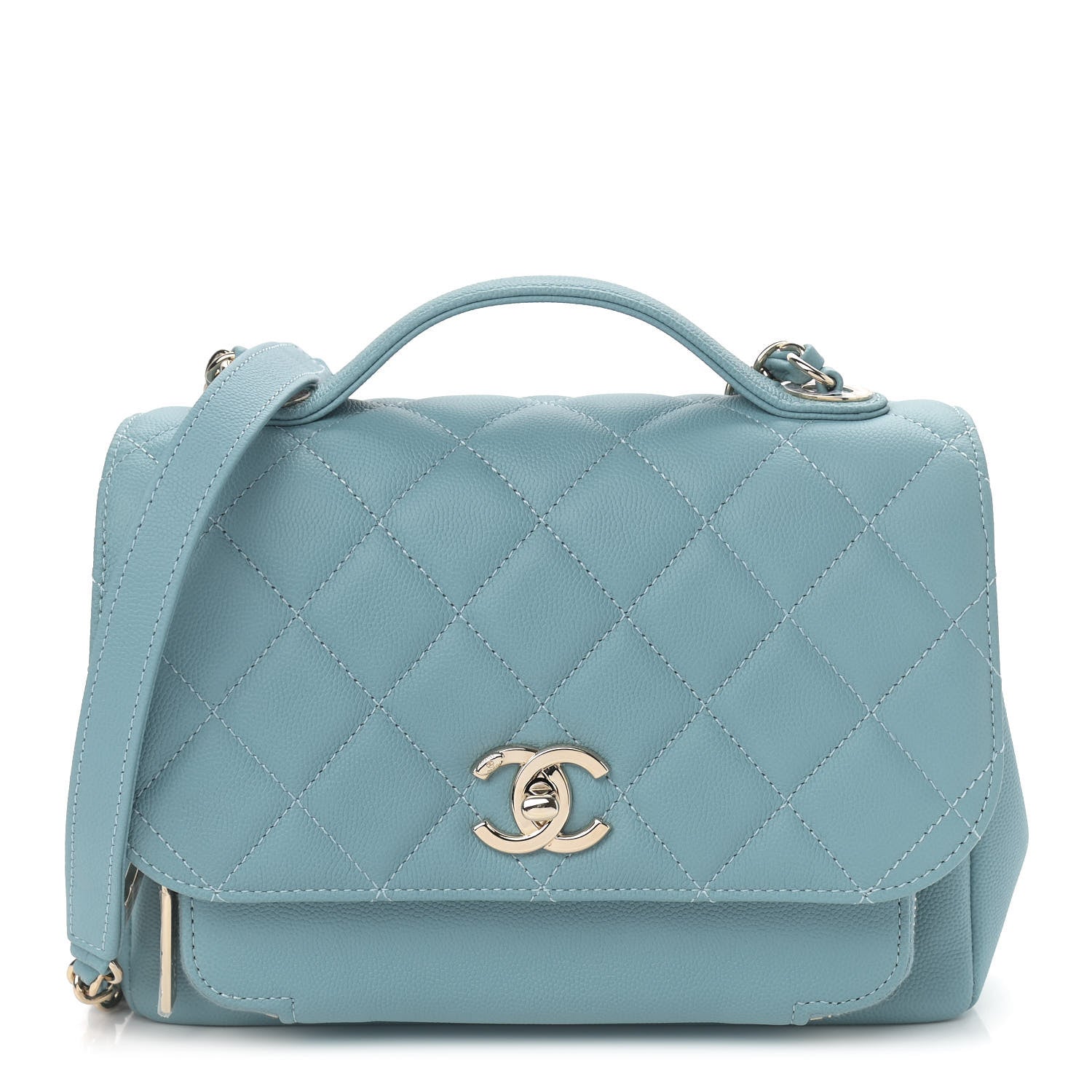Chanel Caviar Quilted Medium Business Affinity Flap Blue 1 of 10