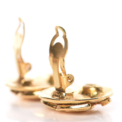 Chanel CC Clip On Earrings Gold 3 of 6