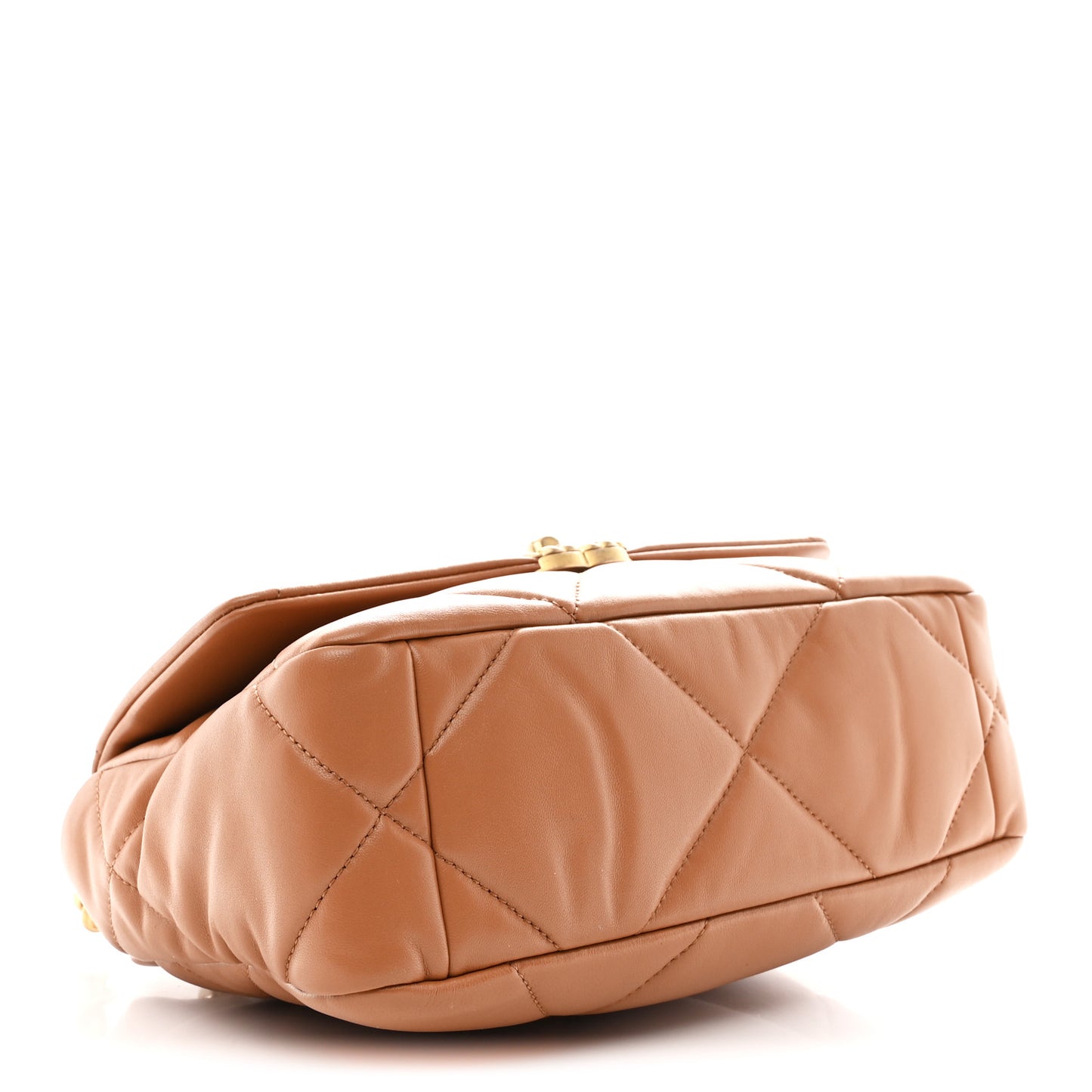 Lambskin Quilted Medium Chanel 19 Flap Brown