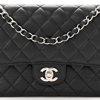 Chanel Caviar Quilted Medium Double Flap Black 7 of 9