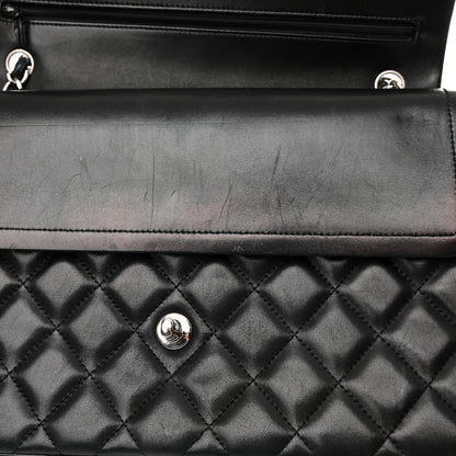 Chanel Lambskin Quilted Jumbo Double Flap Black 14 of 18
