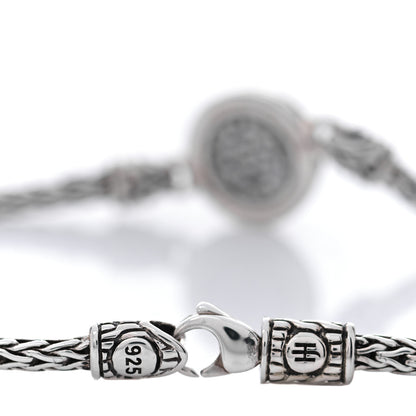 John Hardy Sterling Silver White Sapphire Classic Chain Round Station Bracelet 4 of 7