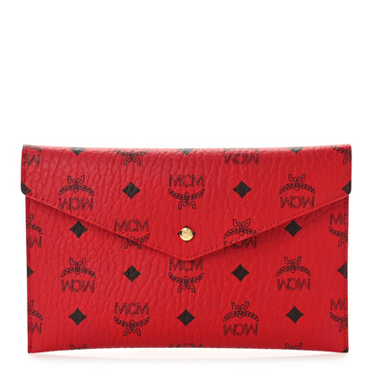 MCM Visetos Envelope Clutch Red 1 of 8