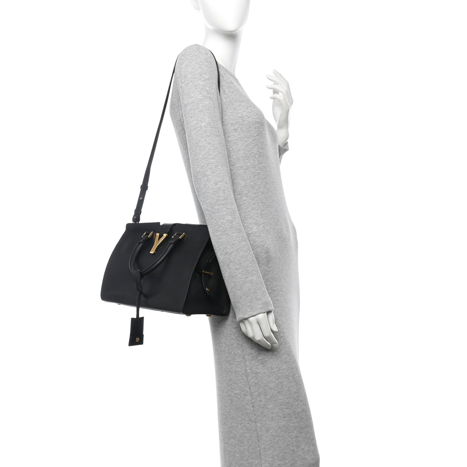 Saint Laurent Calfskin Small Classic Y Cabas Black 2 of 13