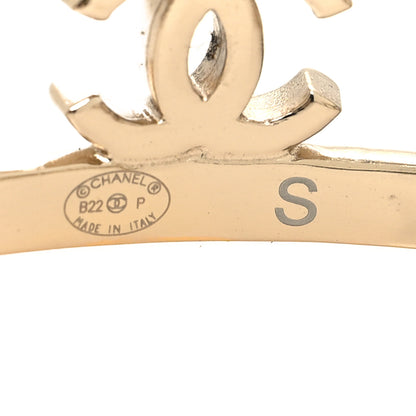 Chanel Metal Lambskin Chain CC Bracelet S Gold 4 of 4