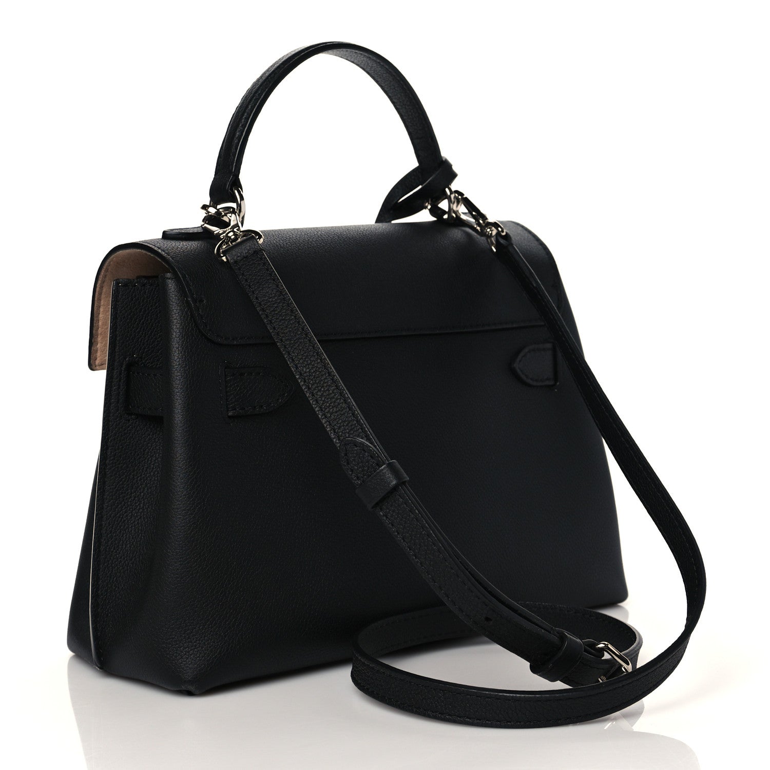 Louis Vuitton Calfskin Lockme Ever BB Black 3 of 10