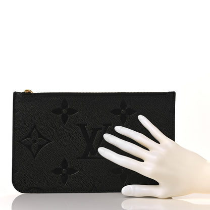 Louis Vuitton Empreinte Monogram Giant Neverfull MM Pochette Black 2 of 8
