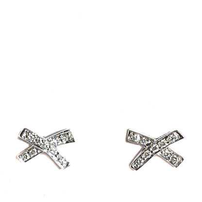 Tiffany Platinum 18K Yellow Gold Diamond Paloma Picasso X Kiss Earrings 1 of 5