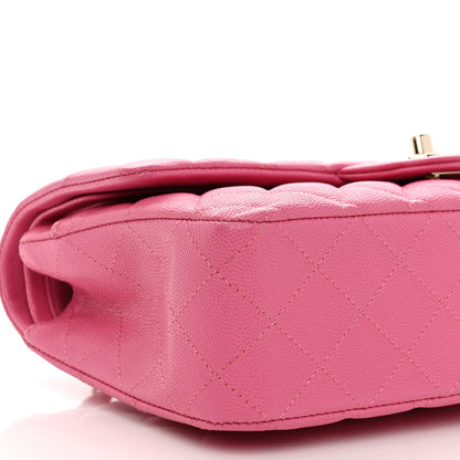 Chanel Caviar Quilted Medium Double Flap Pink 9 of 10