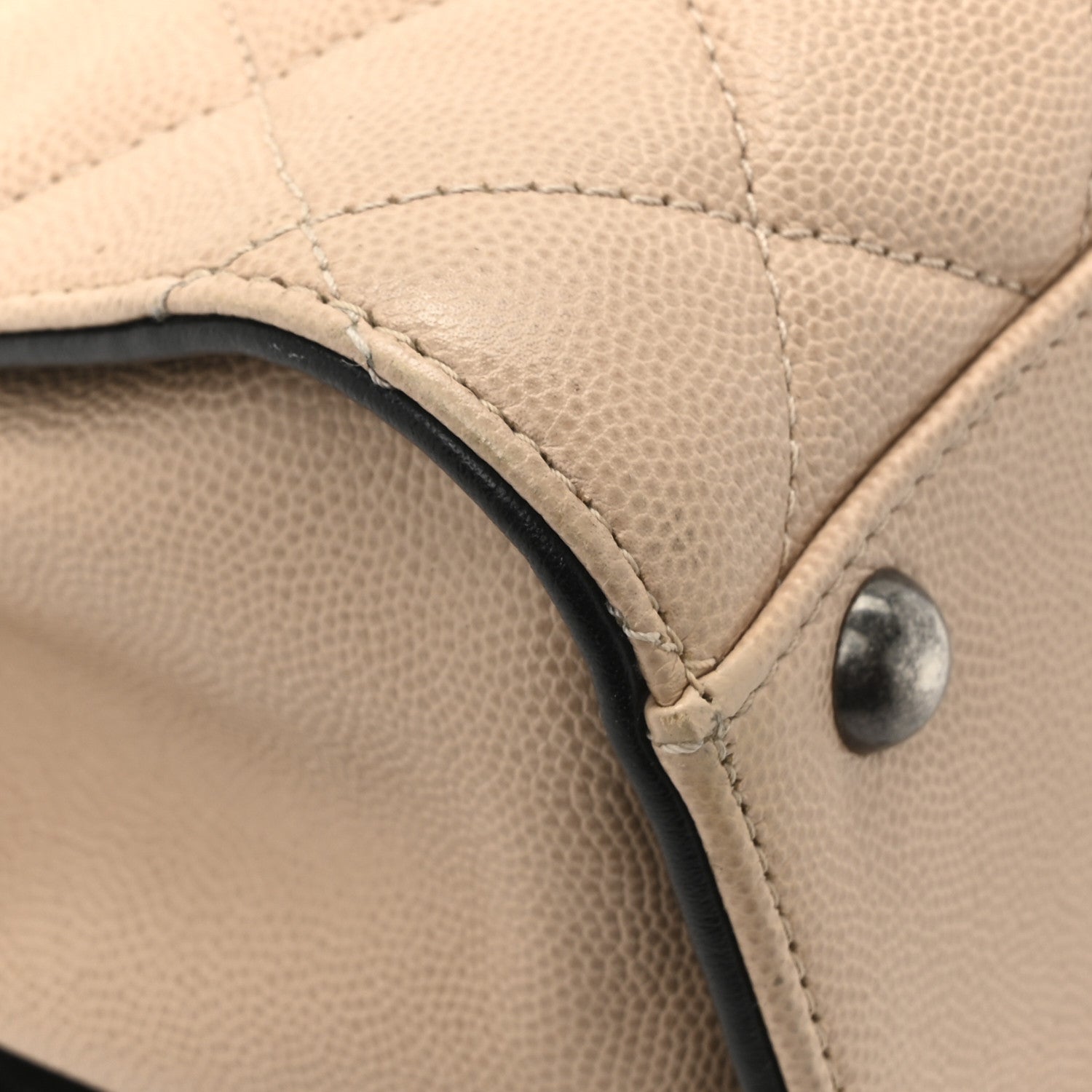 Chanel Caviar Quilted Medium CC Bucket Bag Beige 14 of 15