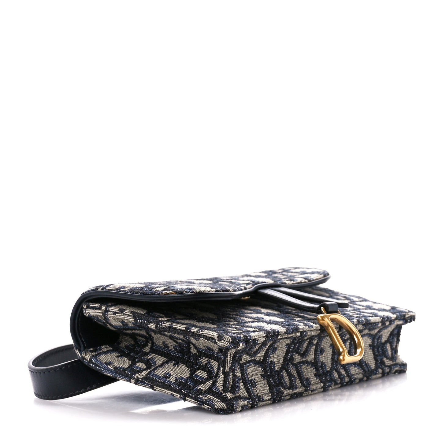 Oblique Saddle Belt Bag Blue