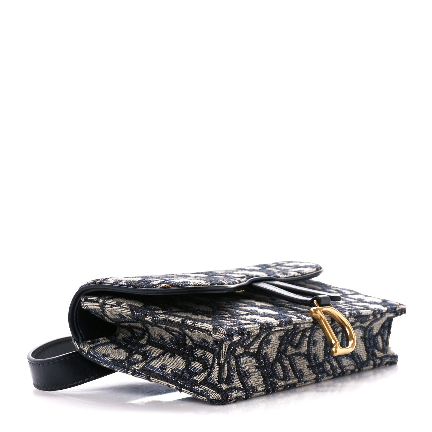 Christian Dior Oblique Saddle Belt Bag Blue 4 of 12
