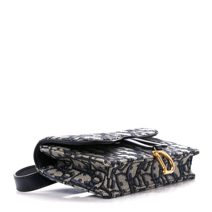 Christian Dior Oblique Saddle Belt Bag Blue 4 of 12