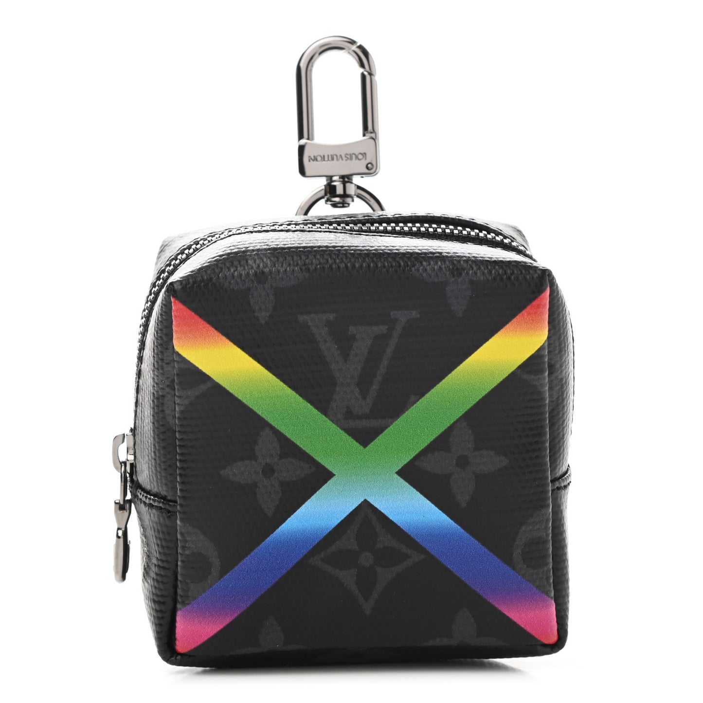 Monogram Eclipse Rainbow Box Pouch Bag Charm Key Ring