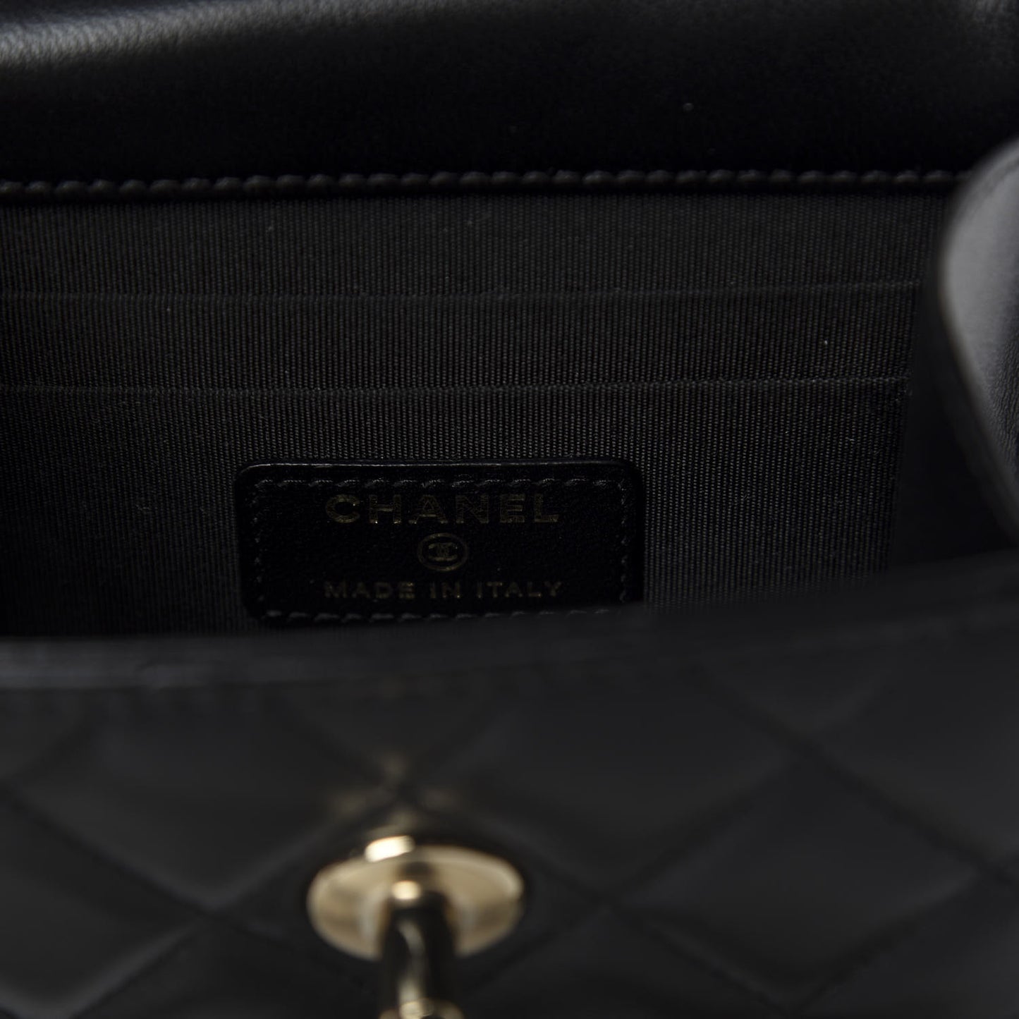 Lambskin Quilted Mini Trendy CC Chain Wallet Black