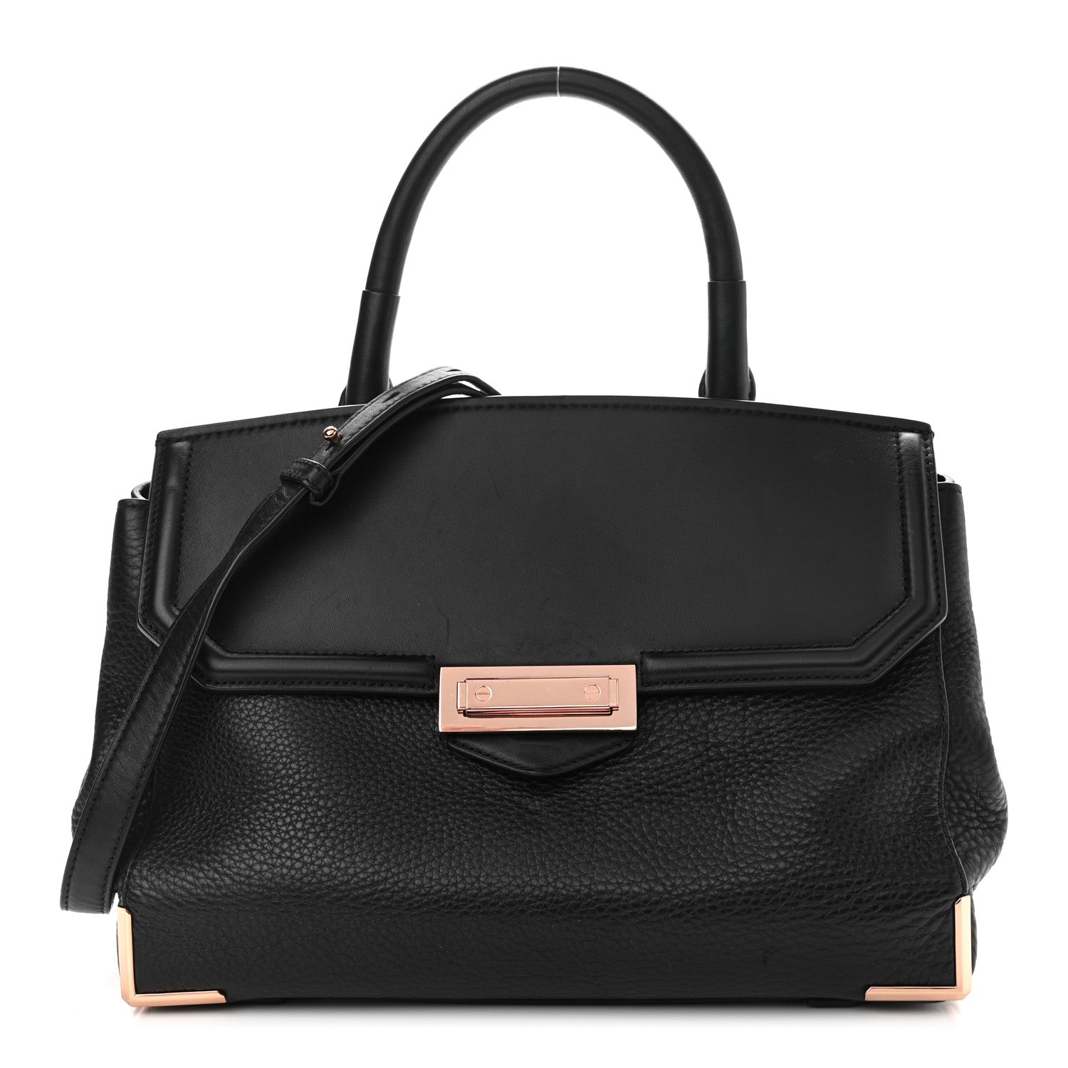 Alexander Wang Calfskin Large Marion Black Rose Gold Hardware 1 of 12