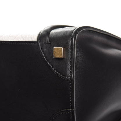 Celine Shrunken Lambskin Micro Bi-Color Luggage Black White 11 of 12