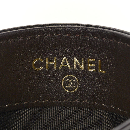 Chanel Lambskin Quilted Chanel 19 Card Holder Dark Brown 6 of 11
