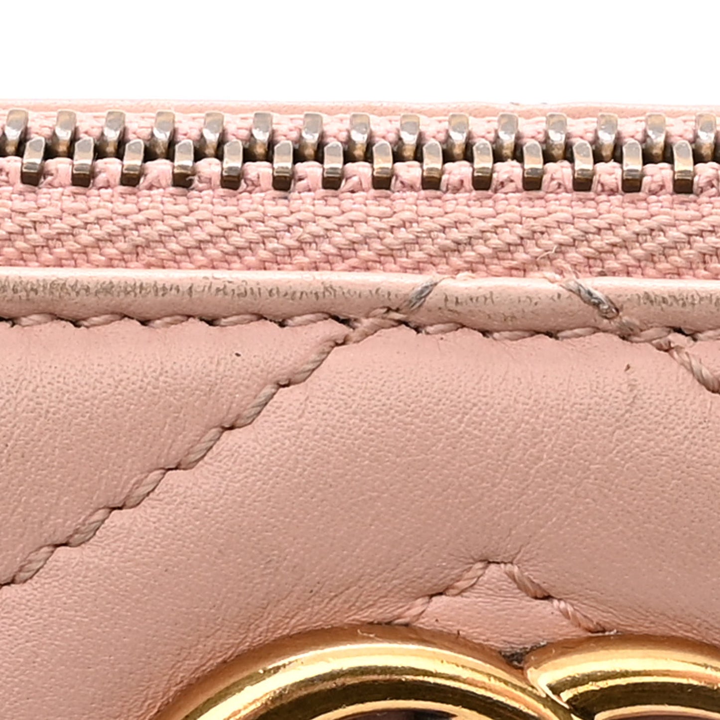 Calfskin Matelasse Mini GG Marmont Chain Bag Perfect Pink
