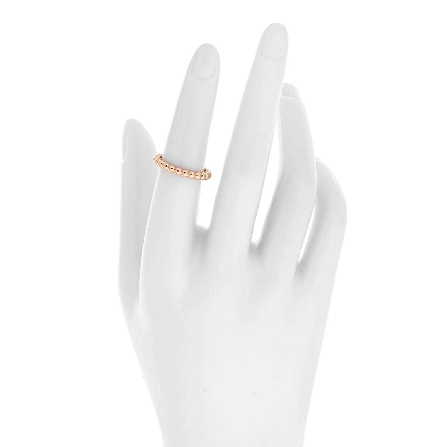 Van Cleef & Arpels 18K Rose Gold Medium Perlee Ring 52 6 2 of 5