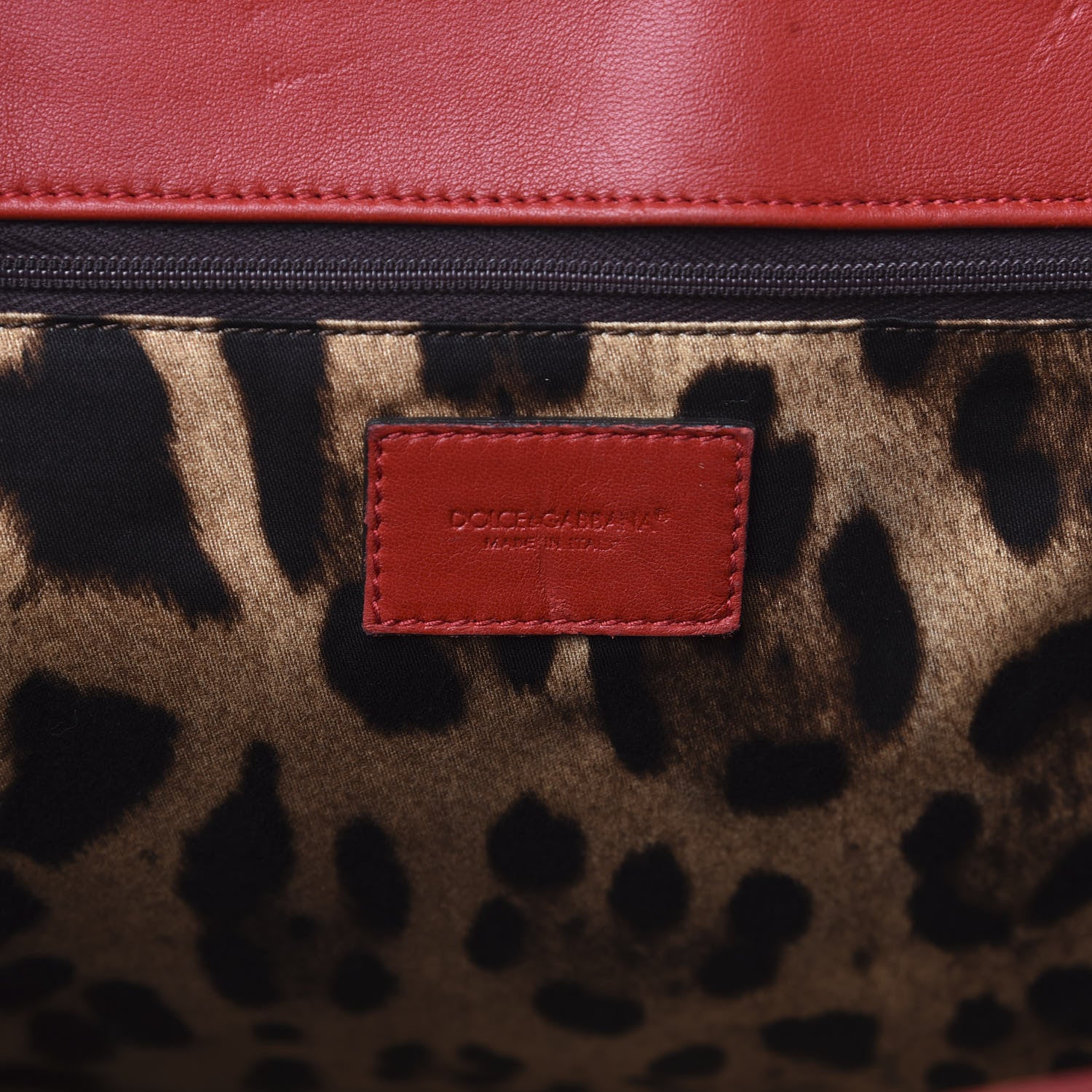 Dolce & Gabbana Vernice Vitello Heart Shopping Tote Red 5 of 11
