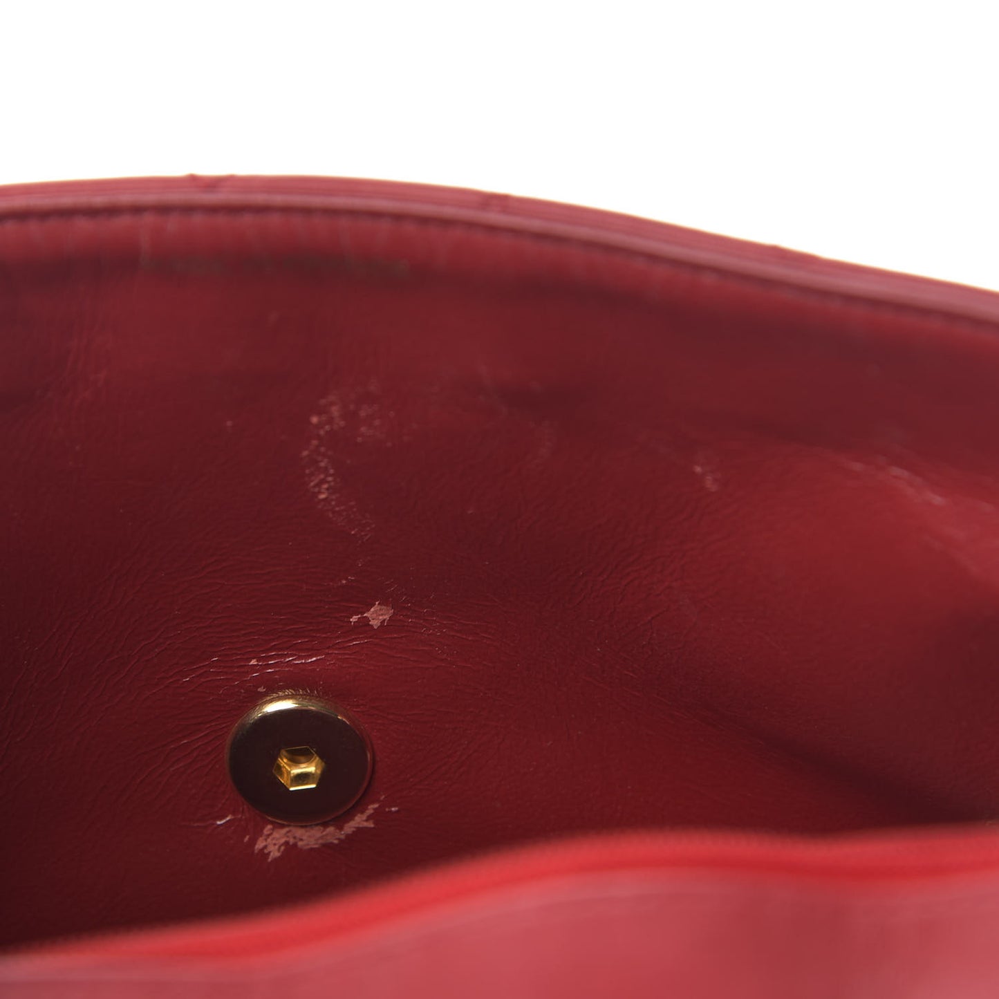 Lambskin Quilted Small Single Flap Red