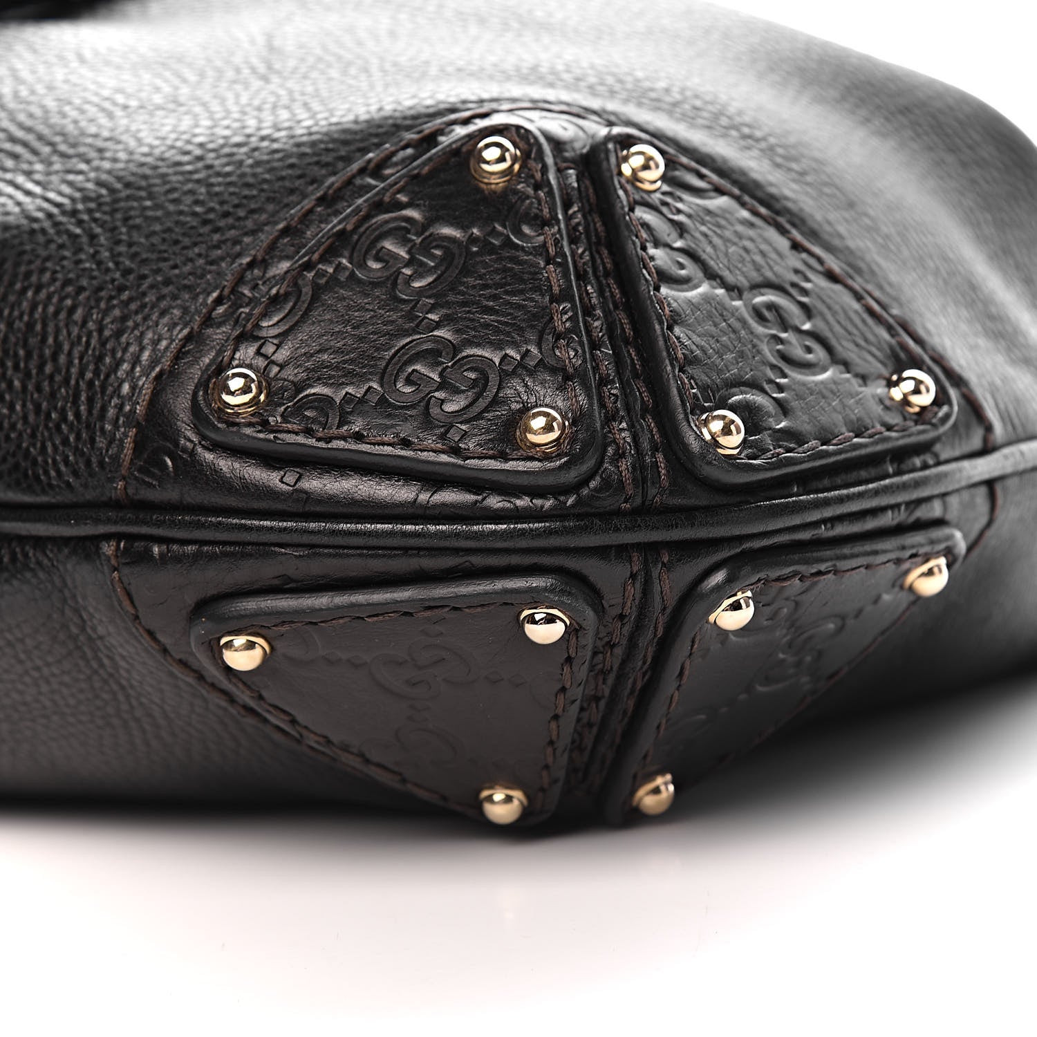 Gucci Calfskin Medium Indy Top Handle Hobo Black 9 of 10
