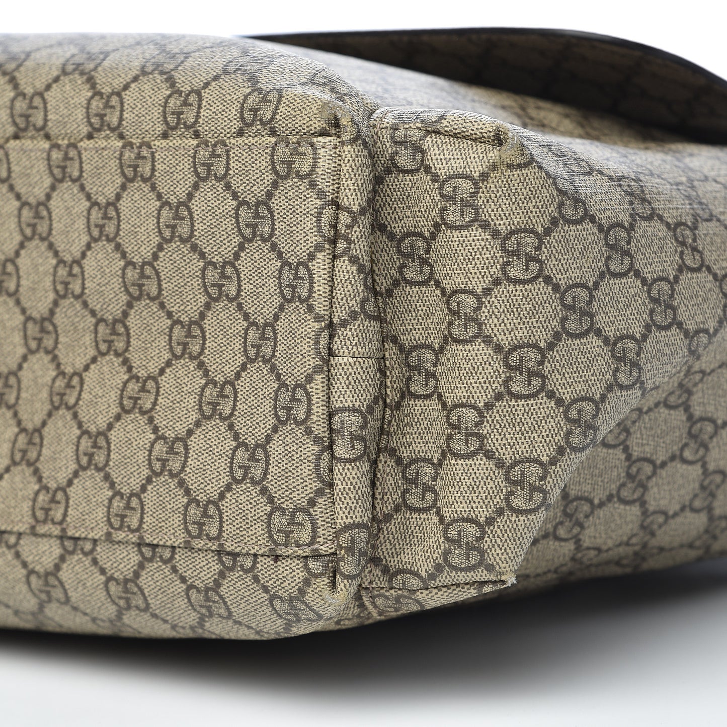 GG Plus Monogram Messenger Diaper Bag Dark Brown