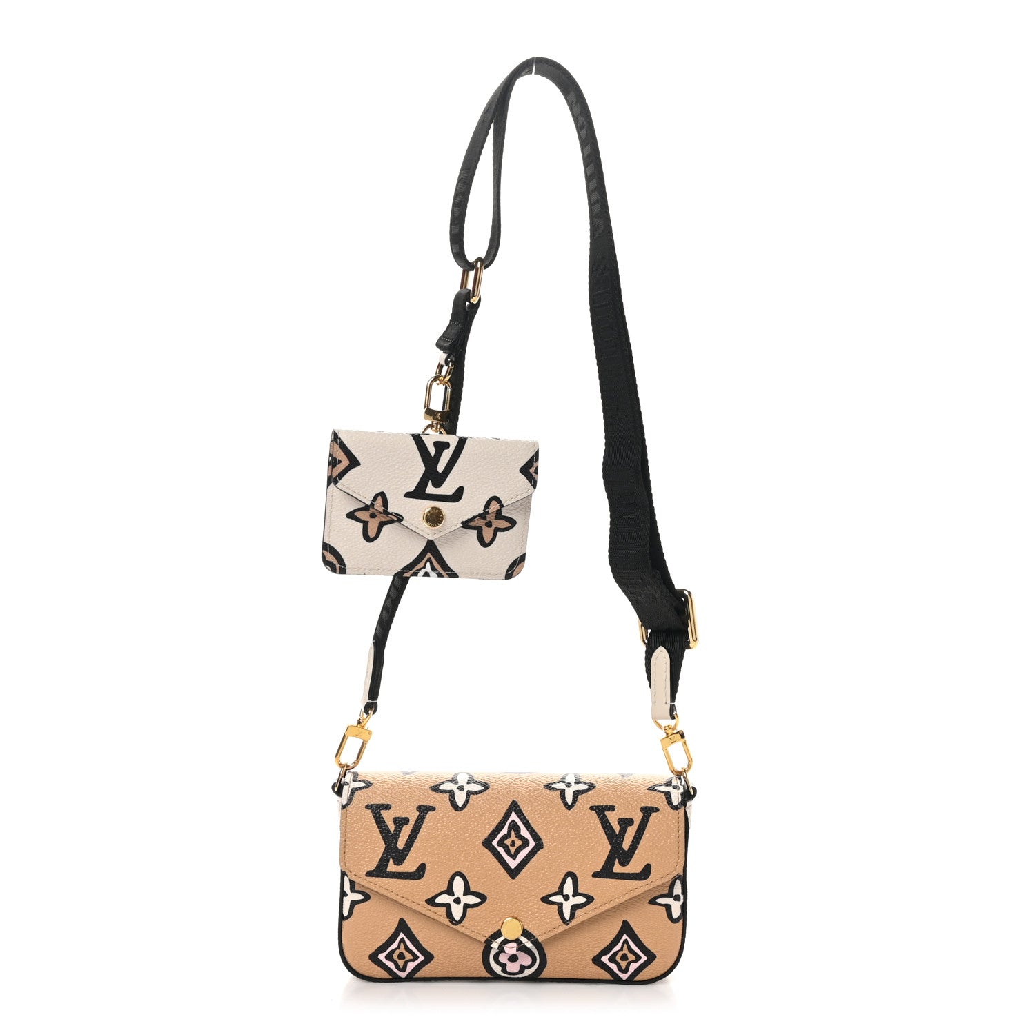 Louis Vuitton Monogram Wild At Heart Felicie Strap & Go Arizona Creme 1 of 9