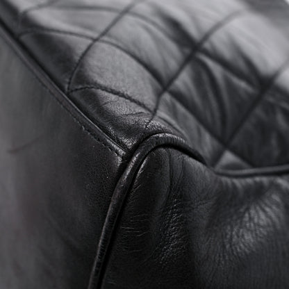 Chanel Lambskin Large Quilted Shopping Tote Black 9 of 15