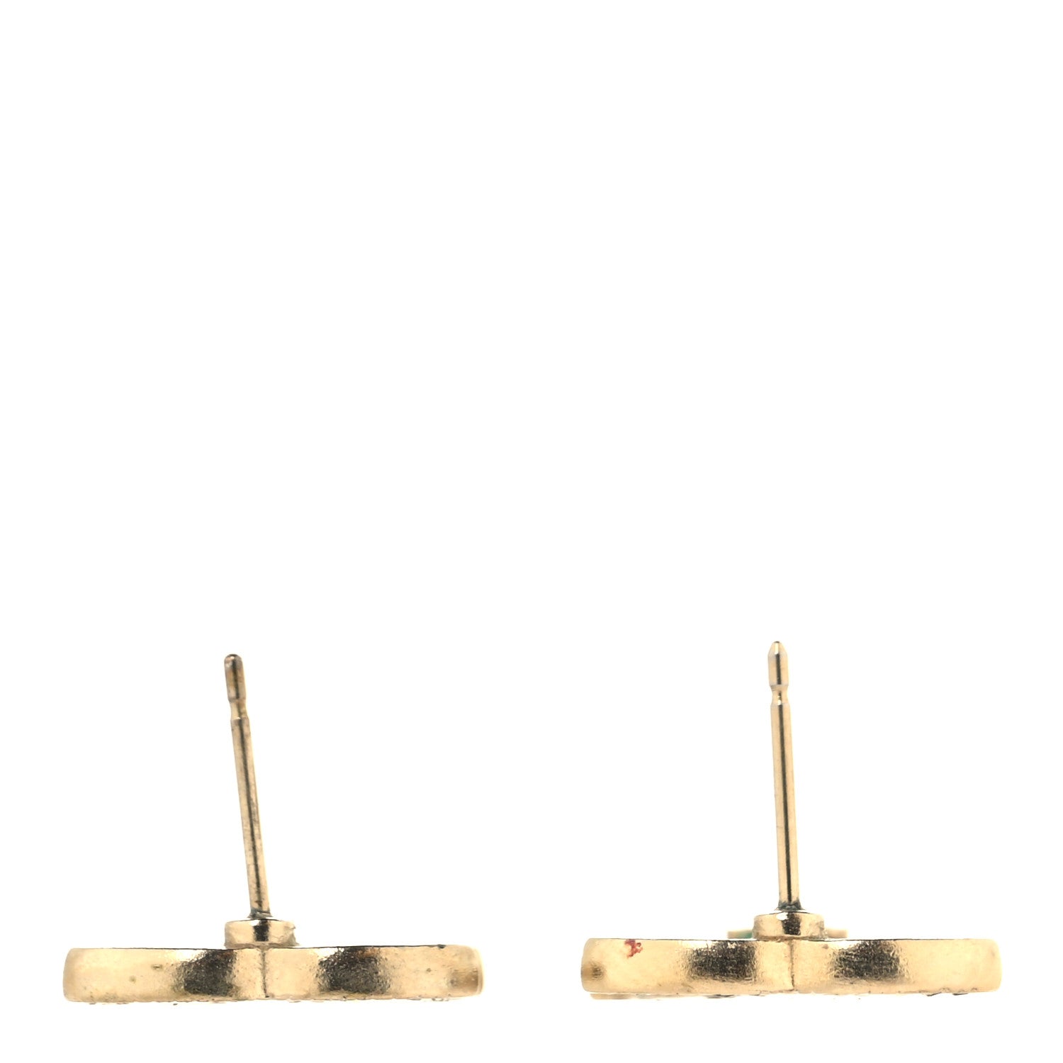 Chanel Crystal CC Earrings Gold 3 of 4