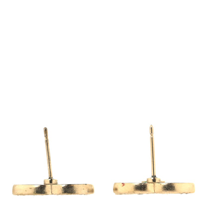 Chanel Crystal CC Earrings Gold 3 of 4
