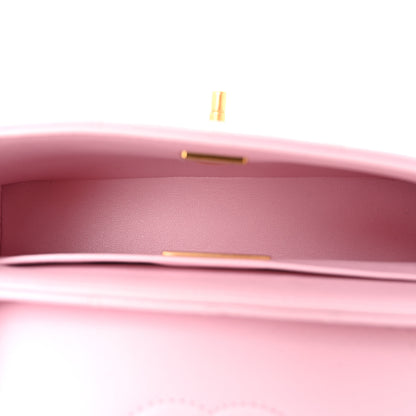 Chanel Lambskin Quilted Mini Flap Top Handle Bag Light Pink 4 of 10