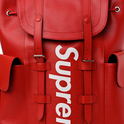 Louis Vuitton X SUPREME Epi Christopher Backpack PM Red 7 of 10