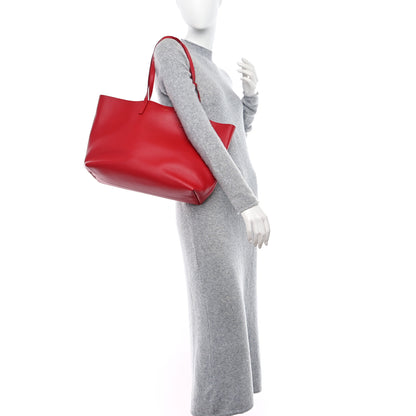 Saint Laurent Calfskin Large Shopping Tote Red 2 of 10