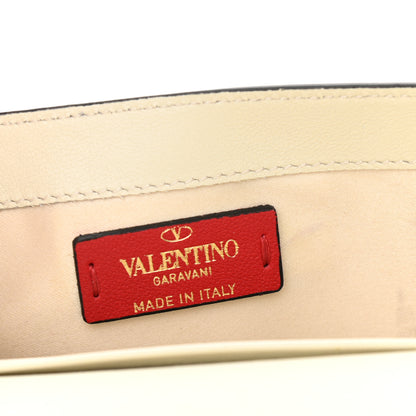 Valentino Garavani Vitello Rockstud Envelope Wallet on Chain Ivory 6 of 9