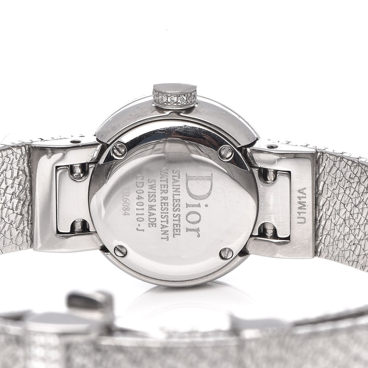 Stainless Steel Diamond Bezel Pink Mother of Pearl 19mm La D De Dior Quartz Watch