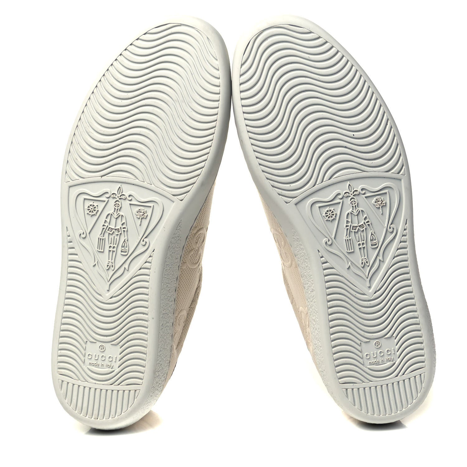 Gucci Calfskin GG Tennis Embossed Mens Ace Sneakers 7 Mystic White 5 of 8